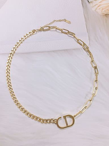 Stainless steel Letter Trend Link Necklace