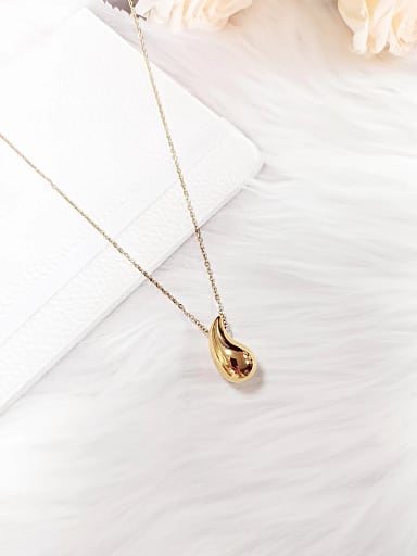 Stainless steel Water Drop Minimalist Initials Necklace