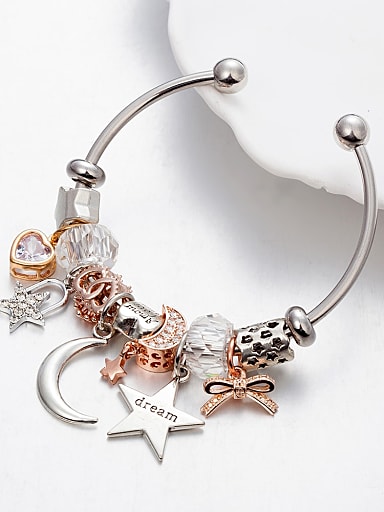 Copper Alloy Crystal Star Trend Charm Bracelet