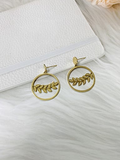 Stainless steel Plant Series Classic Drop Earring