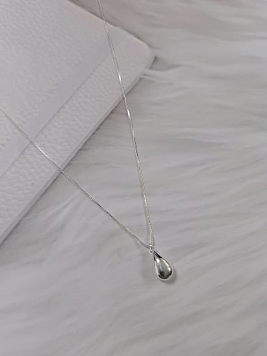 925 Sterling Silver Water Drop Dainty Locket Necklace