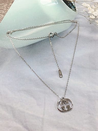 925 Sterling Silver Irregular Dainty Initials Necklace