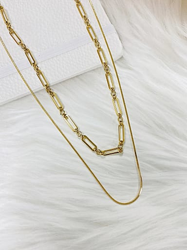 Stainless steel Irregular Classic Multi Strand Necklace