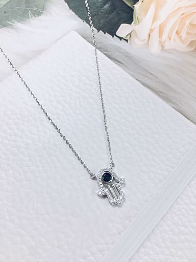 925 Sterling Silver Cubic Zirconia Irregular Dainty Initials Necklace