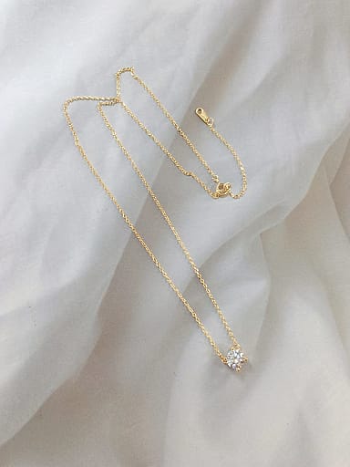 925 Sterling Silver Cubic Zirconia Irregular Dainty Initials Necklace