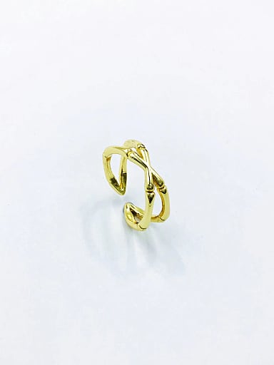 Brass Letter Trend Band Ring