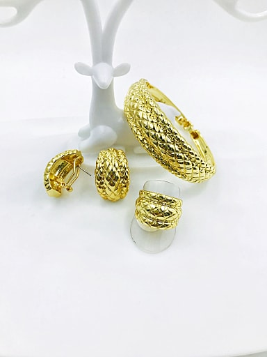 Zinc Alloy Trend Ring Earring And Bracelet Set