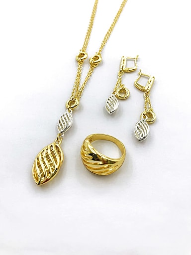Trend Zinc Alloy Earring Ring and Necklace Set
