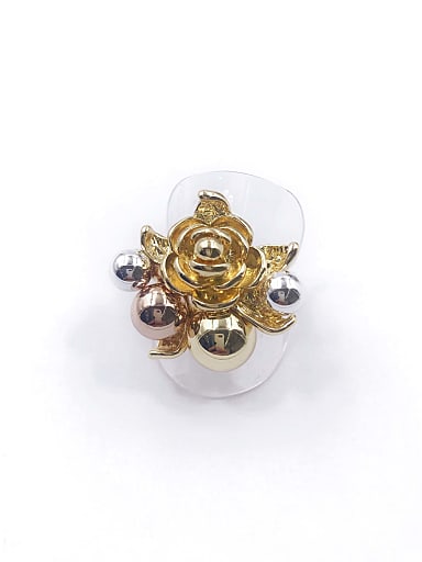 Zinc Alloy Bead Multi Color Flower Trend Band Ring