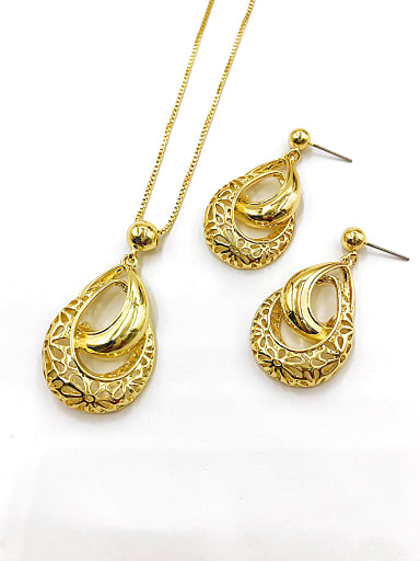 Classic Water Drop Zinc Alloy Earring and Necklace Set