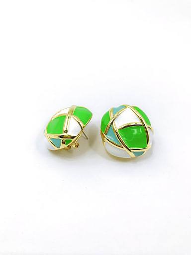 Zinc Alloy Enamel Irregular Trend Clip Earring