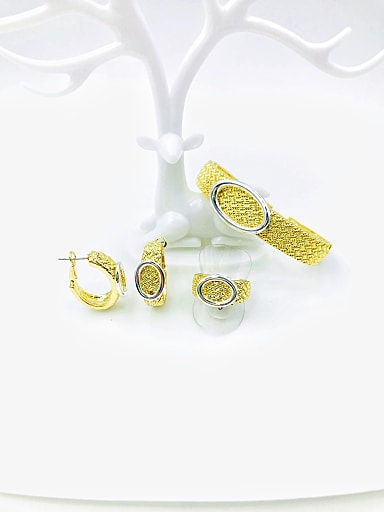 Zinc Alloy Trend Ring Earring And Bracelet Set