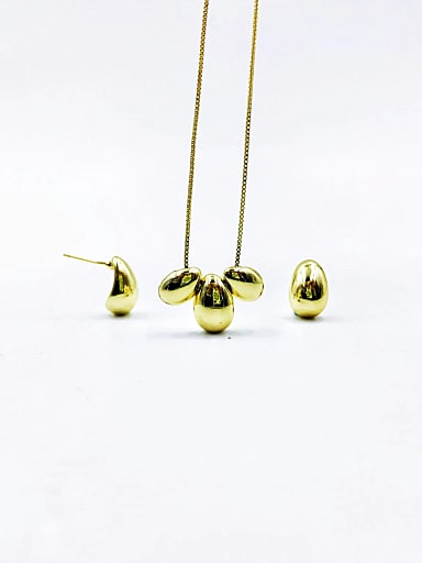 Zinc Alloy Minimalist Water Drop Earring and Necklace Set