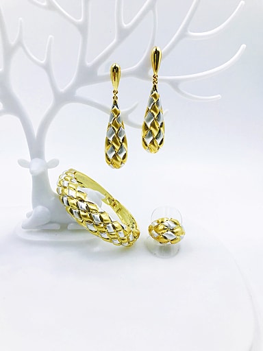 Zinc Alloy Trend Water Drop Ring Earring And Bracelet Set