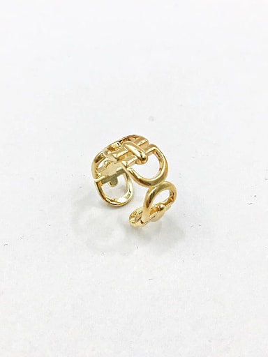Brass Letter Trend Band Ring