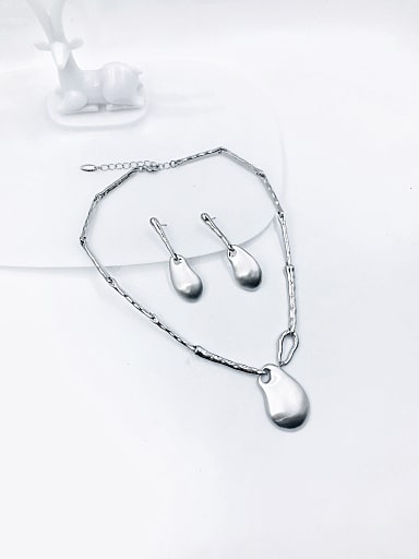 Zinc Alloy Minimalist Irregular Earring and Necklace Set