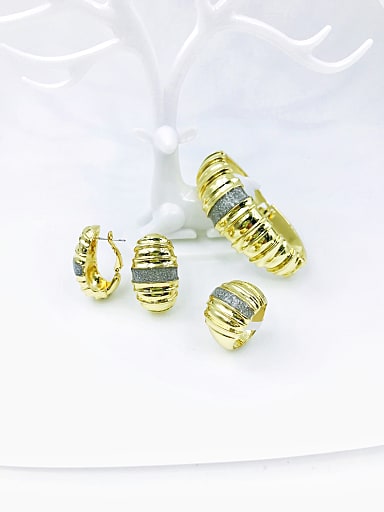 Zinc Alloy Minimalist  Ring Earring And Bracelet Set