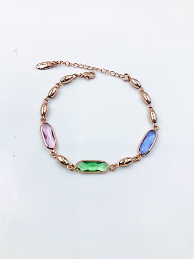 Zinc Alloy Crystal Multi Color Oval Trend Bracelet