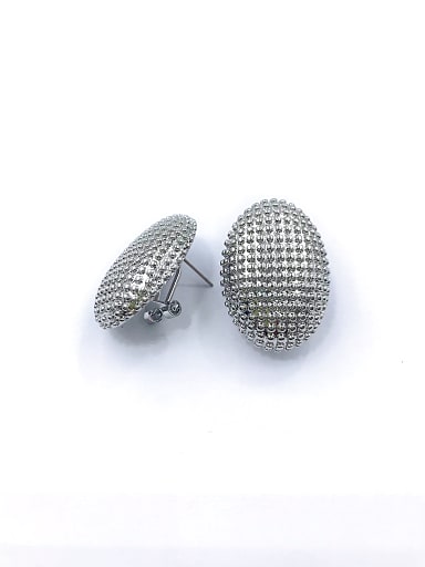 Zinc Alloy Oval Minimalist Clip Earring