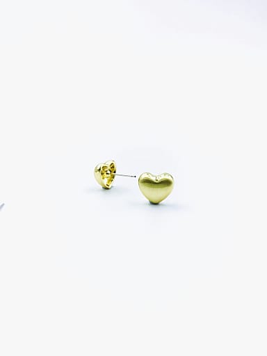 Zinc Alloy Heart Minimalist Stud Earring