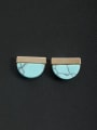 thumb The new Gold Plated Turquoise Studs stud Earring with Green 0