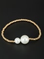 thumb Model No S504034-002 Blacksmith Made Gold Plated Pearl Round Bracelet 0