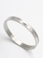 thumb The new  Stainless steel Zircon  Bangle with White   63MMX55MM 0