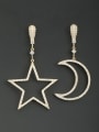 thumb Custom White Star Drop drop Earring with Gold Plated 0