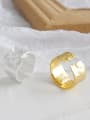 thumb 925 Sterling Silver With Gold Plated Fashion Smooth  Geometric Free Size  Rings 3