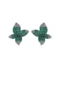 thumb Copper With Gun Plated Fashion Flower Stud Earrings 0
