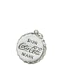 thumb Vintage  Sterling Silver With Antique Silver Plated Fashion Round Letter Pendants 2