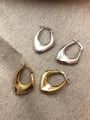 thumb 925 Sterling Silver With Gold Plated Simplistic Smooth Geometric Clip On Earrings 0