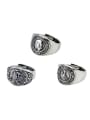 thumb Vintage Sterling Silver With Antique Silver Plated Vintage Round Image Free Size Rings 0