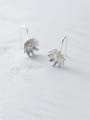 thumb 925 Sterling Silver With Rose Gold Plated Fashion Flower Hook Earrings 0