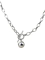 thumb Vintage Sterling Silver With  Simplistic Round Beads  Hollow Chain Necklaces 0
