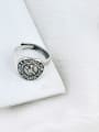 thumb Vintage Sterling Silver With Antique Silver Plated Vintage Round Image Free Size Rings 2