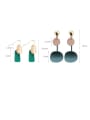 thumb Alloy With Rose Gold Plated Simplistic Geometric Hook Earrings 1