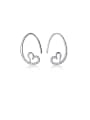 thumb 925 Sterling Silver With Rose Gold Plated Fashion Irregular Hook Earrings 1
