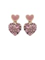 thumb Alloy With Gold Plated Fashion Heart Drop Earrings 0