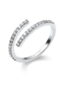 thumb 925 Sterling Silver With Platinum Plated Trendy Round Free Size Rings 3