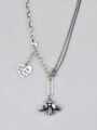 thumb Vintage  Sterling Silver With  Fashion Hollow Chain  Little bee  power Necklaces 3
