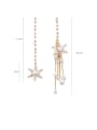 thumb Alloy With Gold Plated Fashion Snowflake Tassel  Earrings 2