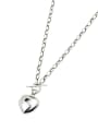 thumb Vintage Sterling Silver With Platinum Plated Simplistic Heart Locket Necklace 3