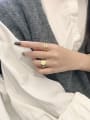 thumb 925 Sterling Silver With Gold Plated Fashion Smooth  Geometric Free Size  Rings 2