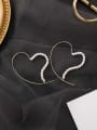 thumb Alloy With Gold Plated Simplistic Heart Hoop Earrings 2