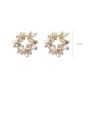 thumb Alloy With Gold Plated Fashion Round Stud Earrings 1