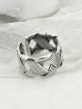 thumb 925 Sterling Silver With  Vintage Twine Hollow Geometric Free Size Rings 3