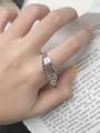 thumb Vintage Sterling Silver With Platinum Plated Fashion Face Free Size Rings 2