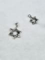 thumb Vintage Sterling Silver With Antique Silver Plated Simplistic Hollow  Star Pendants 1