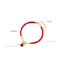 thumb 925 Sterling Silver With Gold Plated Cute Mouse Red rope Bracelets 4